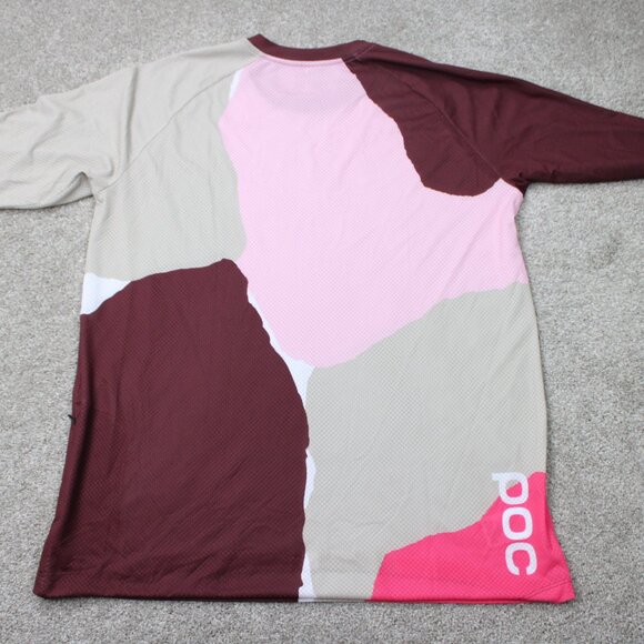 POC Pure Cycling Shirt Mens 2XL XXL Pink/Red/Beige 3/4 Sleeve MTB Bike Jersey - Picture 13 of 16